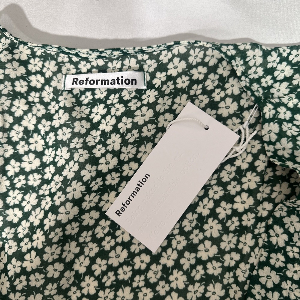 NWT $218 REFORMATION [ 16 ] Rosalinda Floral Tie Sleeve Dress In Venezuela T2134 - Picture 5 of 16